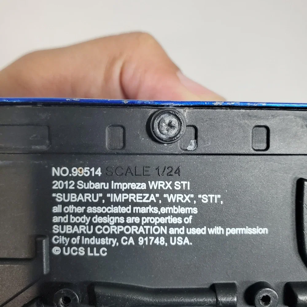 Joda Toys 1:24 Scale 2012 Subaru Impreza‎ WRX STI Blue Silver Die-Cast Model Car